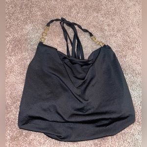 Black neck tie top